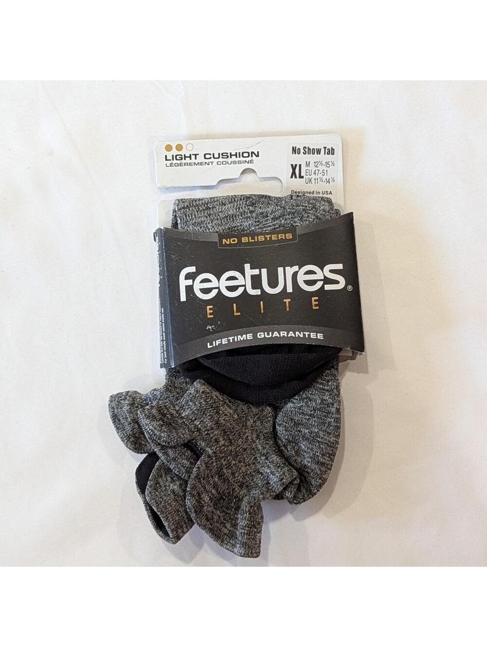 1 Pair Feetures Elite Ultra Light Cushion No Show Tab Running Socks Size XL